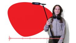 Die Akki-Reporter im Tonstudio